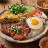 Cơm sườn chả trứng (Pork Chop, Egg, Baked Egg Cake) | Required more time to cook